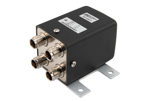 Transfer Electromechanical Relay Failsafe Switch, DC to 12.4 GHz, 50W, 12V, Indicators, TTL, TNC