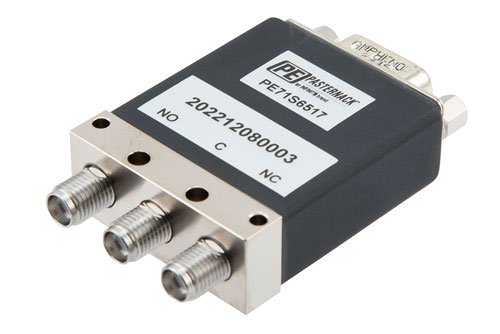 SPDT, IP64 Rated Electromechanical Relay Failsafe Switch, DC to 18 GHz, 90W, 12VDC, SMA