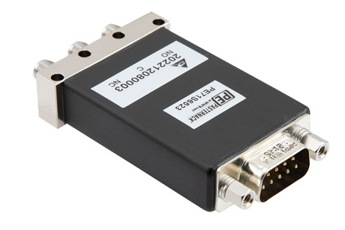 SPDT, IP64 Rated Electromechanical Relay Failsafe Switch, DC to 18 GHz, 600W, TTL, Diodes, 28VDC, SMA