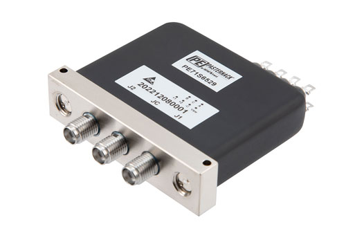 SPDT, IP64 Rated Electromechanical Relay Latching Switch, Terminated, DC to 18 GHz, 90W, TTL, Indicators, diodes, 28VDC, SMA