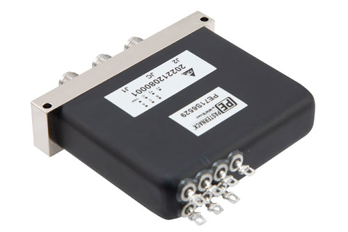 SPDT, IP64 Rated Electromechanical Relay Latching Switch, Terminated, DC to 18 GHz, 90W, TTL, Indicators, diodes, 28VDC, SMA