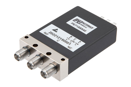SPDT, IP64 Rated Electromechanical Relay Failsafe Switch, DC to 26.5 GHz, 90W, TTL, Indicators, Diodes, 28VDC, SMA