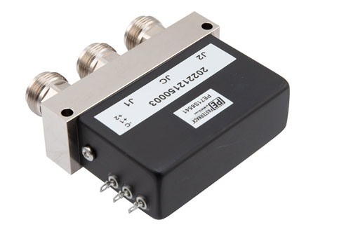 SPDT, 1P64 Rated Electromechanical Relay Latching Switch, DC to 12 GHz, 600W, 28Vdc, N