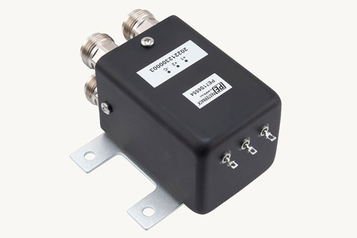 Transfer, IP64 Rated Electromechanical Relay Latching Switch, DC to 12 GHz, Up to 600W, 28VDC, N