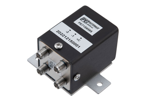 Transfer Electromechanical Relay Latching Switch, +COM, DC to 26.5 GHz, 90W, 12VDC, SMA