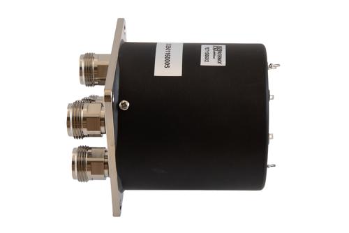 SP4T Electromechanical Relay Normally Open Switch, DC  to 18 GHz, 28V, N, 1M Lifecycles