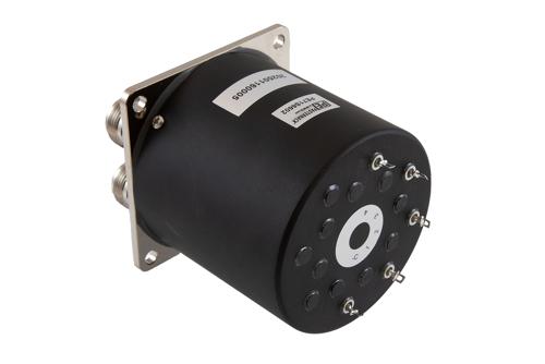 SP4T Electromechanical Relay Normally Open Switch, DC  to 18 GHz, 28V, N, 1M Lifecycles