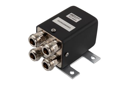 Transfer Electromechanical Relay Failsafe Switch, DC  to 18 GHz, 28V, N, 1M Lifecycles