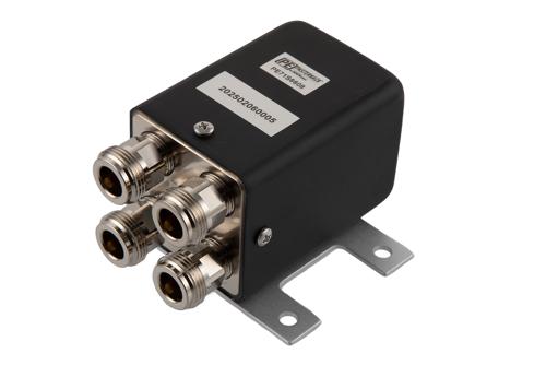 Transfer Electromechanical Relay Latching Switch, DC  to 18 GHz, 12V, N, 1M Lifecycles