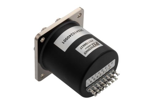 SP6T Electromechanical Relay Normally Open Switch, DC to 43 GHz, up to 10W, 28V, 2.92 mm, 2M Lifecycles
