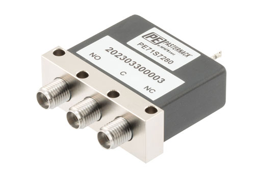 SPDT, Electromechanical Relay Failsafe Switch, DC to 43 GHz, 28VDC, 10W, Solder Terminals, 2.92mm