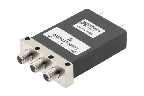 SPDT, Electromechanical Relay Failsafe Switch, DC to 43 GHz, 28VDC, 10W, Indicators, TTL, Diodes, Solder Terminals, 2.92mm