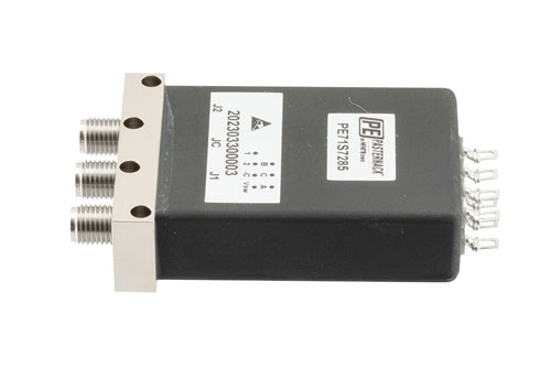 SPDT, Electromechanical Relay Latching Switch, DC to 43 GHz, 28VDC, 5W, Indicators, TTL, Diodes, Self Cut-Off, Solder Terminals, 2.92mm