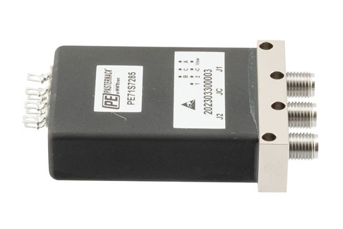 SPDT, Electromechanical Relay Latching Switch, DC to 43 GHz, 28VDC, 5W, Indicators, TTL, Diodes, Self Cut-Off, Solder Terminals, 2.92mm