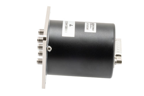 SP4T, Electromechanical Relay Latching Switch, DC to 43 GHz, 28VDC, 5W, Reset, Indicators, TTL, Diodes, Self Cut-Off, D-Sub, 2.92mm