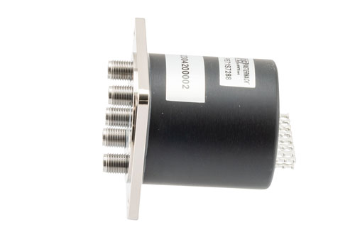 SP4T, Electromechanical Relay Normally Open Switch, DC to 43 GHz, 12VDC, 10W, Solder Terminals, 2.92mm