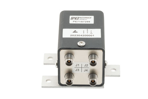 Transfer, Electromechanical Relay Latching Switch, DC to 43 GHz, 28VDC, Indicators, TTL, Diodes, Self Cut-Off, Solder Terminals, 2.92mm