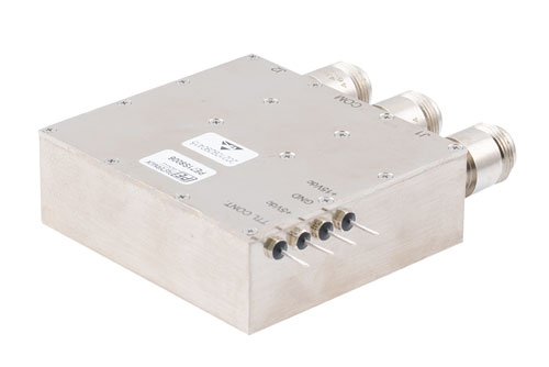 SPDT PIN Diode Swtich Operating from 800 MHz to 3 GHz up to 75 Watts (+48.75 dBm) and N Type