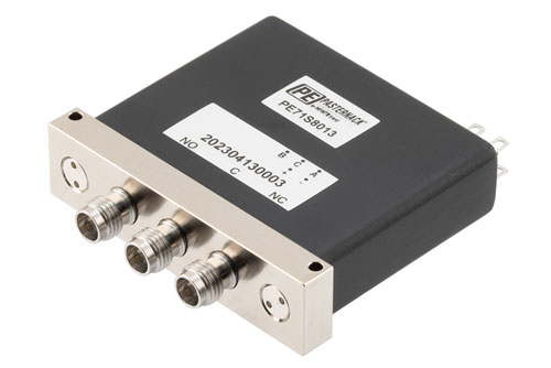 SPDT, Terminated, Electromechanical Relay Failsafe Switch, DC to 53GHz, 28VDC, Indicators, Solder Terminal, 2.4mm