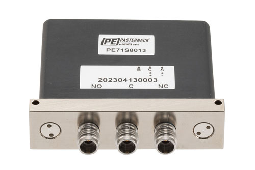 SPDT, Terminated, Electromechanical Relay Failsafe Switch, DC to 53GHz, 28VDC, Indicators, Solder Terminal, 2.4mm