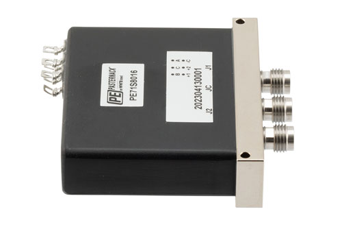 SPDT, Terminated, Electromechanical Relay Latching Switch, DC to 53GHz, 28VDC, Indicators, Solder Terminal, 2.4mm