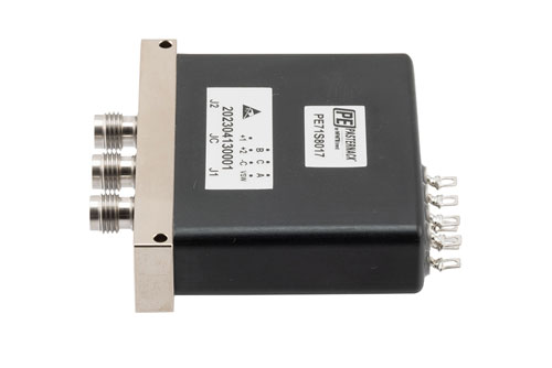 SPDT, Terminated, Electromechanical Relay Latching Switch, DC to 53GHz, 28VDC, Indicators, TTL, Diodes, Solder Terminal, 2.4mm