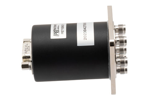 SP6T, Electromechanical Relay Normally Open Switch, DC to 52GHz, 28VDC, D-Sub, 2.4mm