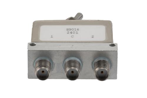 SP2T SMA Manual Toggle Switch DC to 26.5 GHz, Rated to 30 Watts