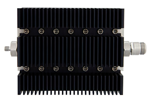 3 dB Fixed Attenuator, SMA Female To N Female Directional Black Anodized Aluminum Heatsink Body Rated To 100 Watts Up To 6 GHz