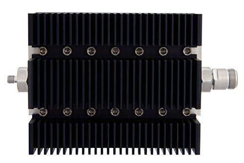 30 dB Fixed Attenuator, SMA Female To N Female Directional Black Anodized Aluminum Heatsink Body Rated To 100 Watts Up To 6 GHz