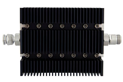 30 dB Fixed Attenuator, TNC Male To N Female Directional Black Anodized Aluminum Heatsink Body Rated To 100 Watts Up To 6 GHz