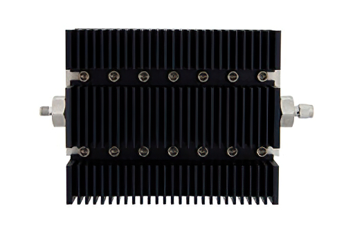 3 dB Fixed Attenuator, SMA Female To SMA Male Directional Black Anodized Aluminum Heatsink Body Rated To 100 Watts Up To 6 GHz