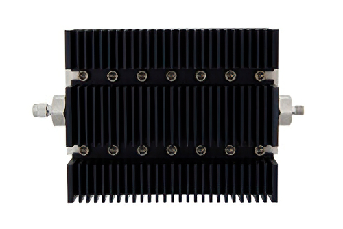 6 dB Fixed Attenuator, SMA Male to SMA Female Directional Black Anodized Aluminum Heatsink Body Rated to 100 Watts Up to 6 GHz