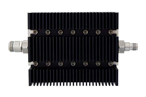 3 dB Fixed Attenuator, N Female To TNC Female Directional Black Anodized Aluminum Heatsink Body Rated To 100 Watts Up To 6 GHz