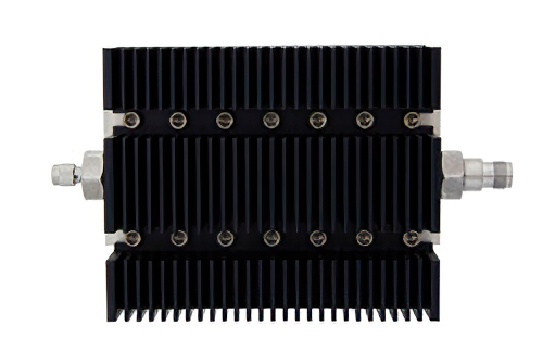 40 dB Fixed Attenuator, SMA Male To TNC Female Directional Black Anodized Aluminum Heatsink Body Rated To 100 Watts Up To 6 GHz