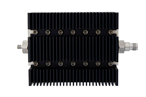 6 dB Fixed Attenuator, SMA Female To TNC Female Directional Black Anodized Aluminum Heatsink Body Rated To 100 Watts Up To 6 GHz