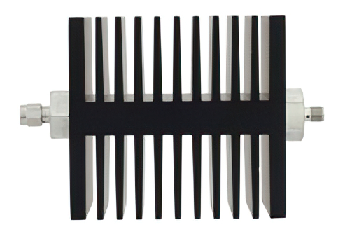 3 dB Fixed Attenuator, SMA Male To SMA Female Directional Black Anodized Aluminum Heatsink Body Rated To 50 Watts Up To 18 GHz