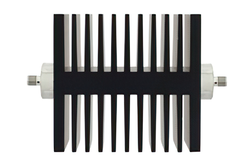 50 dB Fixed Attenuator, SMA Female To SMA Female Directional Black Anodized Aluminum Heatsink Body Rated To 50 Watts Up To 18 GHz