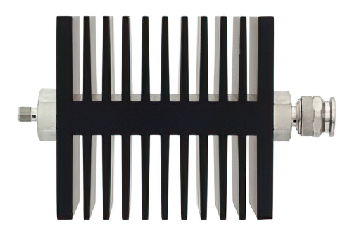3 dB Fixed Attenuator, SMA Female To TNC Male Directional Black Anodized Aluminum Heatsink Body Rated To 50 Watts Up To 18 GHz