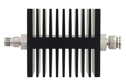 40 dB Fixed Attenuator, TNC Female To TNC Male Directional Black Anodized Aluminum Heatsink Body Rated To 50 Watts Up To 18 GHz