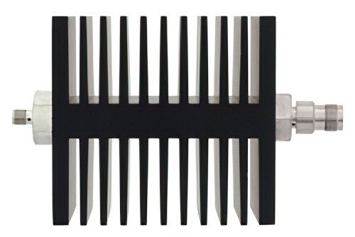 3 dB Fixed Attenuator, SMA Female To TNC Female Directional Black Anodized Aluminum Heatsink Body Rated To 50 Watts Up To 18 GHz