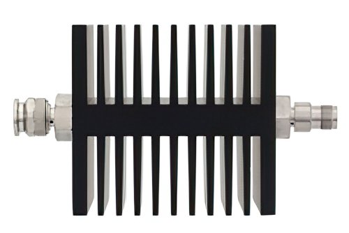 20 dB Fixed Attenuator, TNC Male To TNC Female Directional Black Anodized Aluminum Heatsink Body Rated To 50 Watts Up To 18 GHz