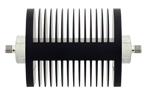 40 dB Fixed Attenuator, SMA Female to SMA Female Black Anodized Aluminum Heatsink Body Rated to 25 Watts Up to 18 GHz