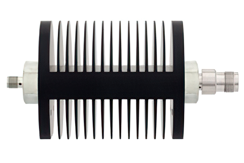 40 dB Fixed Attenuator, SMA Female to TNC Male Black Anodized Aluminum Heatsink Body Rated to 25 Watts Up to 18 GHz