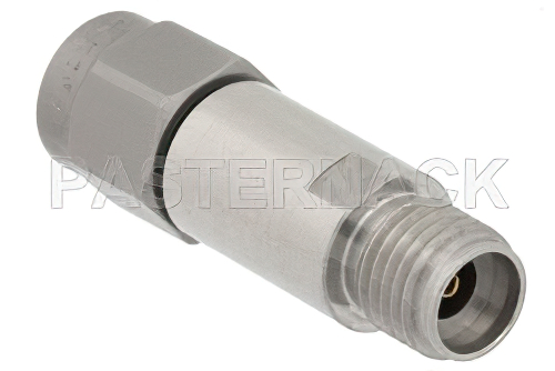 12 dB Fixed Attenuator, 2.92mm Male to 2.92mm Female Passivated Stainless Steel Body Rated to 2 Watts Up to 40 GHz