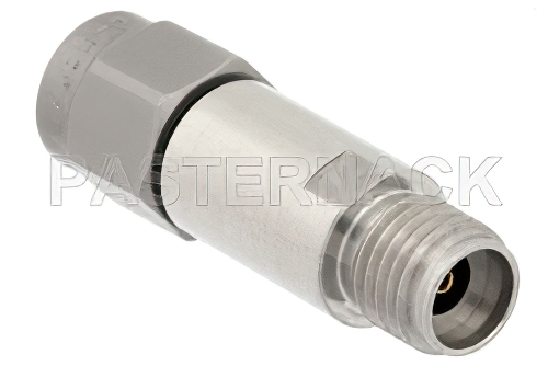 1 dB Fixed Attenuator, 2.92mm Male to 2.92mm Female Passivated Stainless Steel Body Rated to 2 Watts Up to 40 GHz