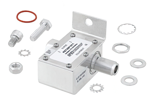 Type N M/F In/Out Coax RF Surge Protector 800MHz - 2.5GHz DC Pass 300W IP67 175uJ 20kA Hybrid Bracket Toward Body