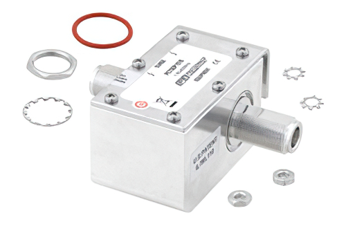 Type N F/F In/Out Coax RF Surge Protector 40MHz - 400MHz DC Pass 100W IP67 2.5mJ 20kA Hybrid Bracket Toward Body Stud