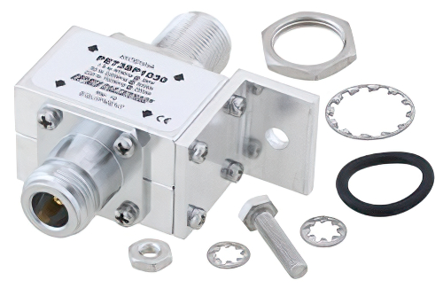Type N F/F In/Out Bulkhead Coax RF Surge Protector 1.5MHz - 700MHz DC Block 3KW 20uJ 20KA Blocking Cap and Gas Tube