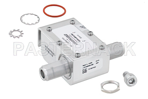 Type N F/F In/Out Coax RF Surge Protector, 100MHz - 512MHz, DC Block, 750W, IP67, 20kA, Filter, Bracket Toward Body